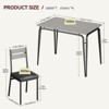 5-Piece Square Dining Set for 4 - Space-Saving Kitchen Table & Chairs, Small Space Dinette Set - 2 of 4