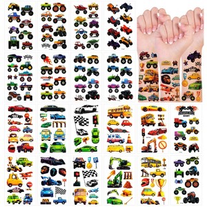 Wrapables Waterproof Temporary Tattoos for Children, 20 Sheets, Vehicles - 1 of 4