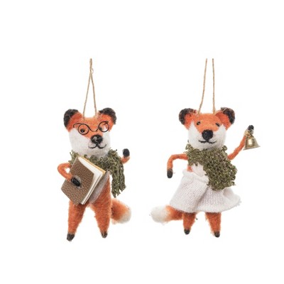 Gallerie II Caroling Foxes, Set of 2