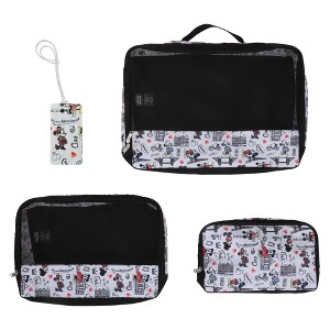 Mickey Mouse Mickey & Minnie In Paris 3-Pack Packing Cubes With Hang Tag - 1 of 4