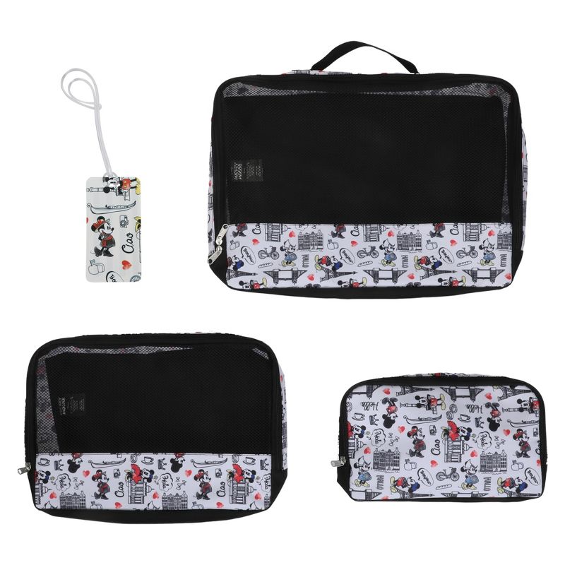 Mickey Mouse Mickey & Minnie In Paris 3-Pack Packing Cubes With Hang Tag, 1 of 7