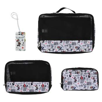 Mickey Mouse Mickey & Minnie In Paris 3-Pack Packing Cubes With Hang Tag