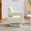 Hrinhom 29“W Boucle Swivel Accent Chair,Modern Armchair With Back Cushion - 3 of 4