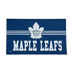 Evergreen NHL Toronto Maple Leafs Embossed Mat Cross Hatch Indoor and Outdoor Doormat - 1 of 4