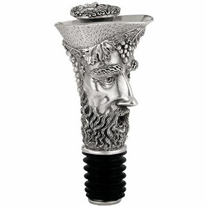 Royal Selangor Hand Finished Vinifera Collection Pewter Bacchus Wine Pourer and Stopper Gift - 1 of 1