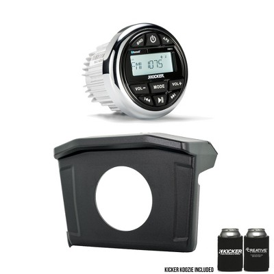Stinger SPXRNGDASH 13-18 Polaris Ranger Radio Mounting Kit and KICKER KMC2 Waterproof Radio