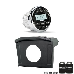 Stinger SPXRNGDASH 13-18 Polaris Ranger Radio Mounting Kit and KICKER KMC2 Waterproof Radio - 1 of 4