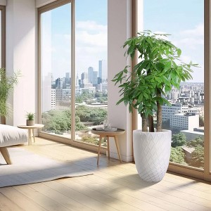KTMBDW Ceramic Flowerpot, Modern Planter with Featuring Glossy finish for Patio, Garden, Windowsill - 1 of 4