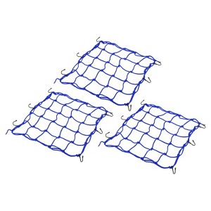 Unique Bargains High Elastic Motorcycle Luggage Straps Bungee Cargo Net with Hooks 3 Packs - 1 of 4