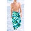 HAPPY BAY Men's Beachwear Wraps Swim Bath Trunk Swimsuit Regular Surfing Swimwear Summer Sarong Long Pareo Wrap One Size Blue, Tree - 2 of 4