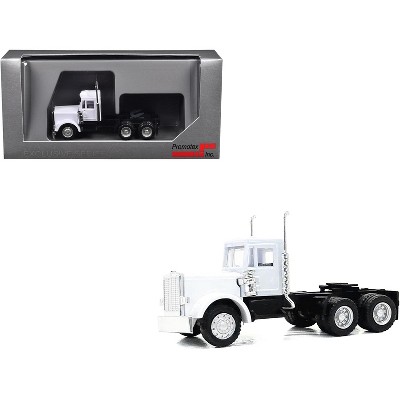 Peterbilt Short Day Cab with Updated Grill White 1/87 (HO) Plastic Model Car by Promotex