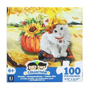 CroJack Capital Inc. Cat and Pumpkin 100 Piece Juvenile Collection Jigsaw Puzzle - 1 of 4
