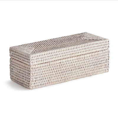 Plum & Post Burma Rattan 3-Compartment Lidded Box