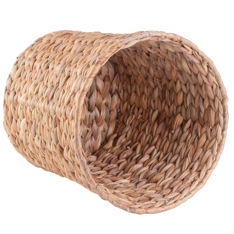 Wickerwise Natural Water Hyacinth Round Waste Basket - For Bathrooms, Bedrooms, or Offices, 4 of 7