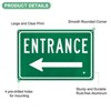 Unique Bargains Aluminum Reflective Rust Free Waterproof Left Arrow Entrance Sign 2 Pcs - 2 of 4