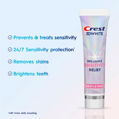 Crest 3D White Brilliance Sensitivity Relief Toothpaste - 3.9oz/2ct