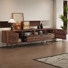 76.8'' TV Stand for 85 Inch TV, Modern Rattan Media Console with Drawers & Drop-Down Doors for Living Room-3irtyhousy - 2 of 4