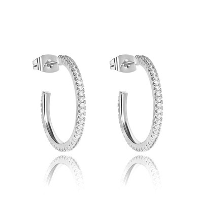 Hollywood Sensation Cubic Zirconia Hoop Earrings