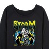 Women's - Marvel - X-Men Storm Metal Lightweight French Terry Wide Neck Long Sleeve Shirt - 2 of 4