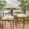 15" Round Outdoor Bistro Chair Cushion (Set of 4) - 2 of 4