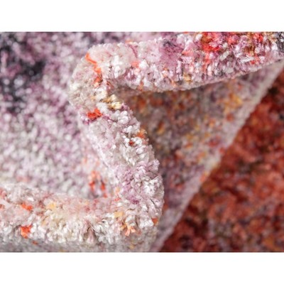 Multi Abstract Rectangular Stain-Resistant Synthetic Area Rug