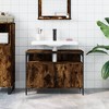 VidaXL Bathroom Sink Cabinet Smoked Oak 31.5"x11.8"x23.6" Engineered Wood - 3 of 4