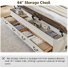 SinCiDo Farmhouse Queen Platform Bed w/Headboard & Storage Bench, Rustic Wood Bed Frame w/64" Storage Chest and 4 Drawers - 4 of 4