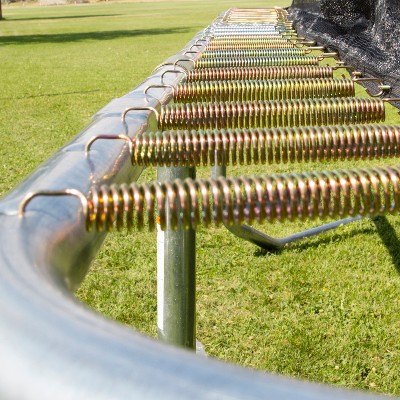 Blue 15' Square Trampoline with Enclosure and Galvanized Steel Frame