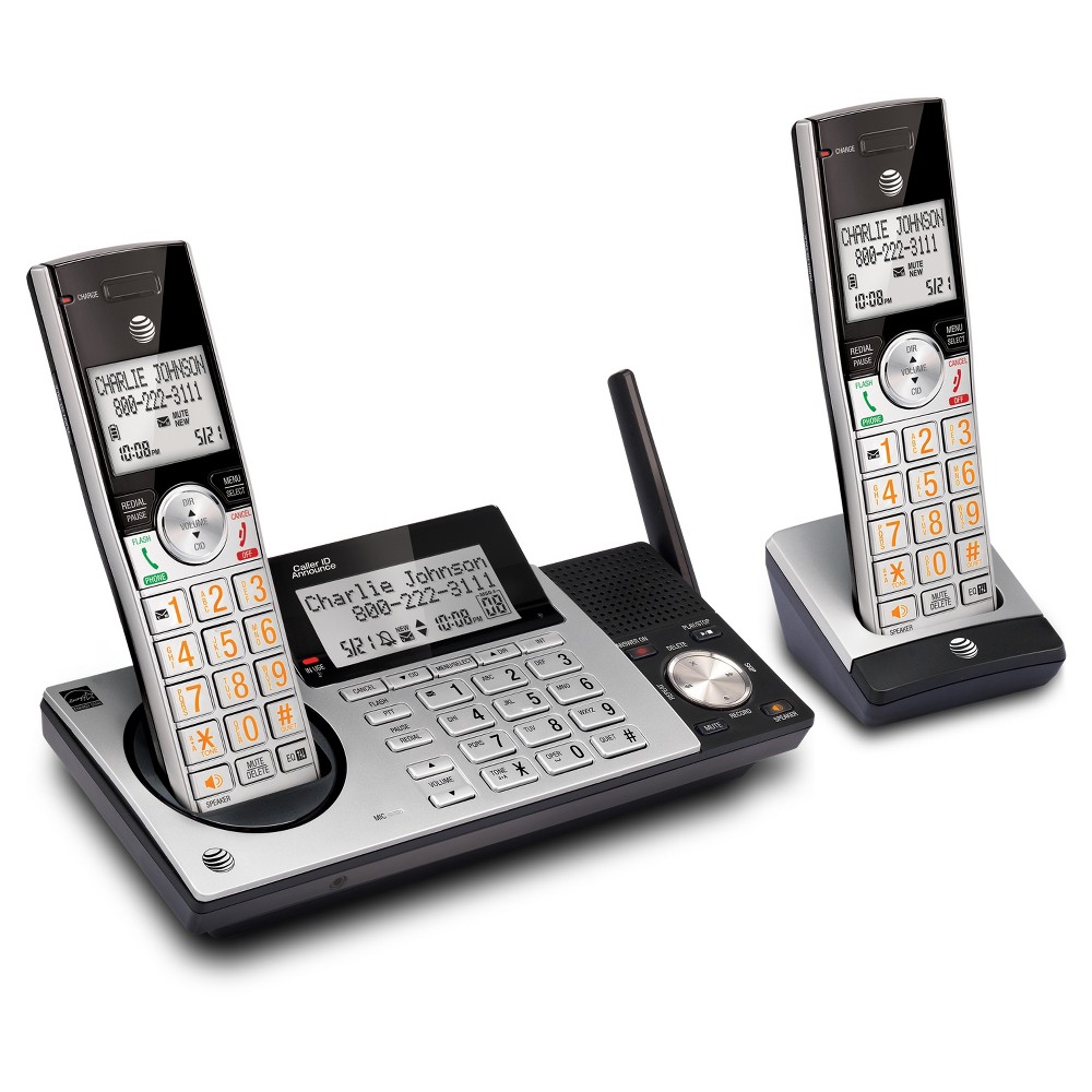 UPC 650530026034 product image for AT&T DECT 6.0 Cordless Phone System with 2 Handsets - Black (CL83215) | upcitemdb.com