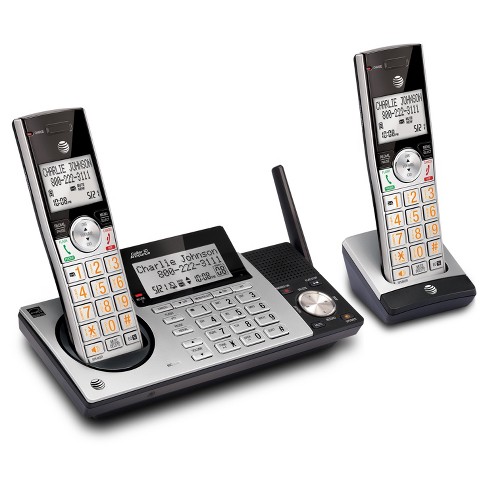 AT&T DECT 6.0 Cordless Phone System with  2 Handsets - Black (CL83215) - image 1 of 3