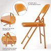 Folding Chairs Set of 4 - Metal Chairs, Hold Up to 350 Pounds, Foldable for Outside & Indoor Use - 4 of 4