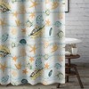 Greenland Home Fashions Kona Luxurious Buttonhole Top Shower Curtain 72" x 72" Ocean - image 3 of 4