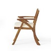 GDFStudio Baia Outdoor Acacia Wood Dining Chairs with Cushion (Set of 2) - 4 of 4