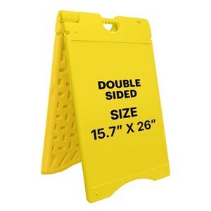 Jumbl 15.7” x 26” A-Frame Sign, Weatherproof Outdoor Sandwich Board for Sidewalk & Business Use - 1 of 4