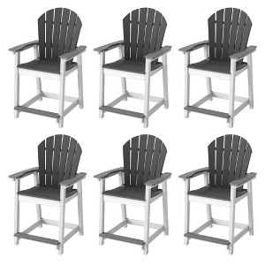 Decksplore HDPE Outdoor Bar Stools Waterproof UV-Resistant All-Weather Ready - 1 of 4