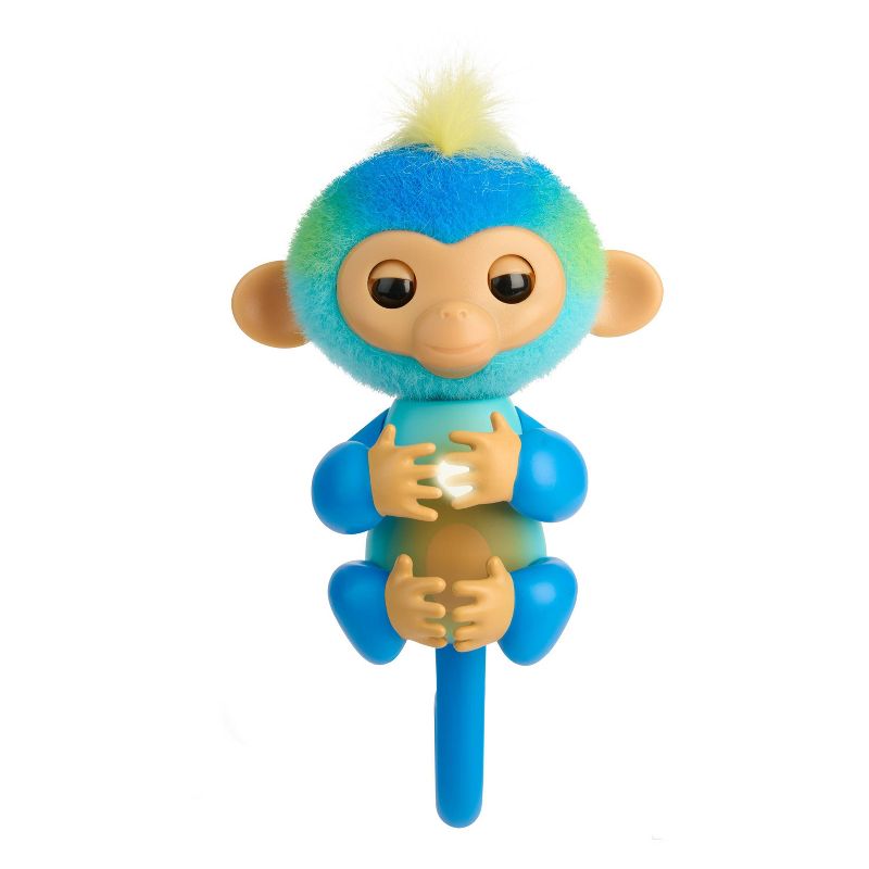 Fingerlings 2023 NEW Interactive Baby Monkey Reacts to Touch 70+ Sounds &#38; Reactions Leo Blue, 5 of 9
