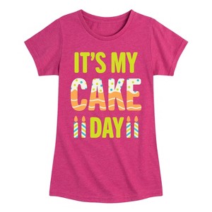 Girls' - Instant Message - Its My Cake Day Fitted Short Sleeve Graphic T-Shirt - 1 of 4