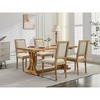 TUYOHW French Decor Dining Chairs,Set of 2,Elegant King Louis Chairs with Rubberwood Legs,Soft Linen Side Chairs,Home Decor,300lbs Capacity - 2 of 4