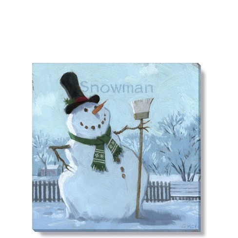 Sullivans Darren Gygi Snowman With Broom Canvas, Museum Quality Giclee ...