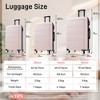 TUYOHW 20/24/28 Inch 3 PCs Carry on Suitcase Sets with Handle Password Lock,Carry on Luggage Sets for Family Trips - 3 of 4