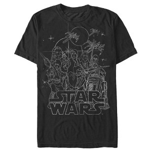 Men's Star Wars Character Outline T-Shirt - 1 of 4