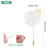 Unique Bargains Wedding Groom Suit Ribbon Rose Flower Lapel Pin with Gold Leaf 1 Pc - 3 of 4