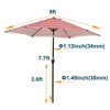 Sapphtopaz 9Ft Patio Umbrella Beach Umbrella Outdoor Waterproof Umbrella with Crank and Push Button Tilt for Garden, Pool, Backyard - 3 of 4