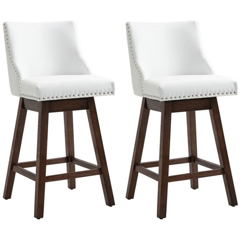 Costway Set Of 2 Swivel Bar Stools 30.5'' Pub Height Dining Bar Chairs  Cream : Target