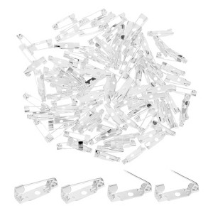 Unique Bargains Durable Multipurpose Iron Badge Brooch Pin Backs Safety Clasp 120 Pcs - 1 of 4