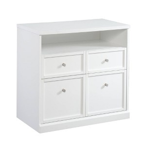 Sauder Craft Pro Series Storage Cabinet White: Modern 4-Drawer Unit with Shelving, Anti-Tip Design - 1 of 4