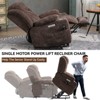 PAGED Modern Recliner Chair, Heating Massage Chair with Cup Holder, Side Pocket and USB Port, Chenille Accent Chair for Bedroom, Living Room - 4 of 4