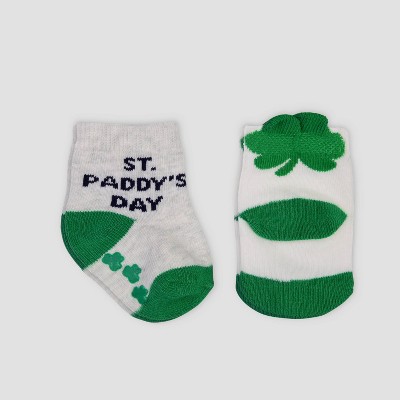 Image of Baby 2pk Shamrock Socks - Just One You® made by carter's Green 0-6M