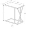 Vynxaria Contemporary C-Shaped Accent Table, Brown Laminate, Black Metal, 10.25" L x 18.25" W x 25.25" H - 4 of 4