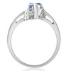 Pompeii3 1/3Ct Heart Shaped Blue Sapphire & Diamond Ring in White, Yellow, or Rose Gold - 3 of 4
